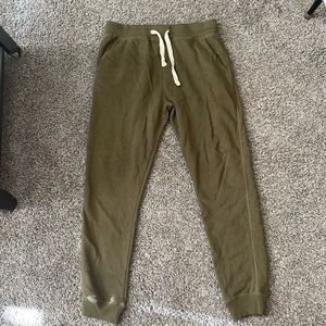Olive green sweat pants medium